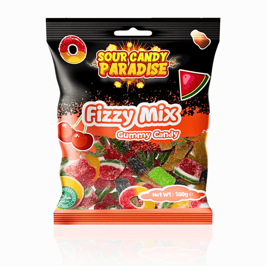 Sour Candy Paradise Gummy Candy Fizzy Mix 100g