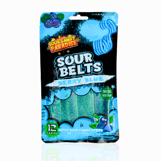 Sour Candy Paradise Sour Belts Berry Flavour 100g