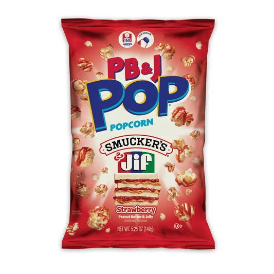 Candy Pop Peanut Butter & Jelly Strawberry Popcorn – 149g