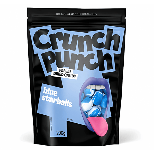 Crunch Punch Freeze Dry Candy Blue Star Balls Flavour 100g